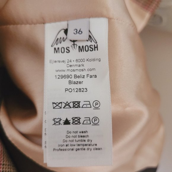 Mos Mosh Beliz Fara Plaid Blazer EU 36/US 6 - Picture 14 of 15